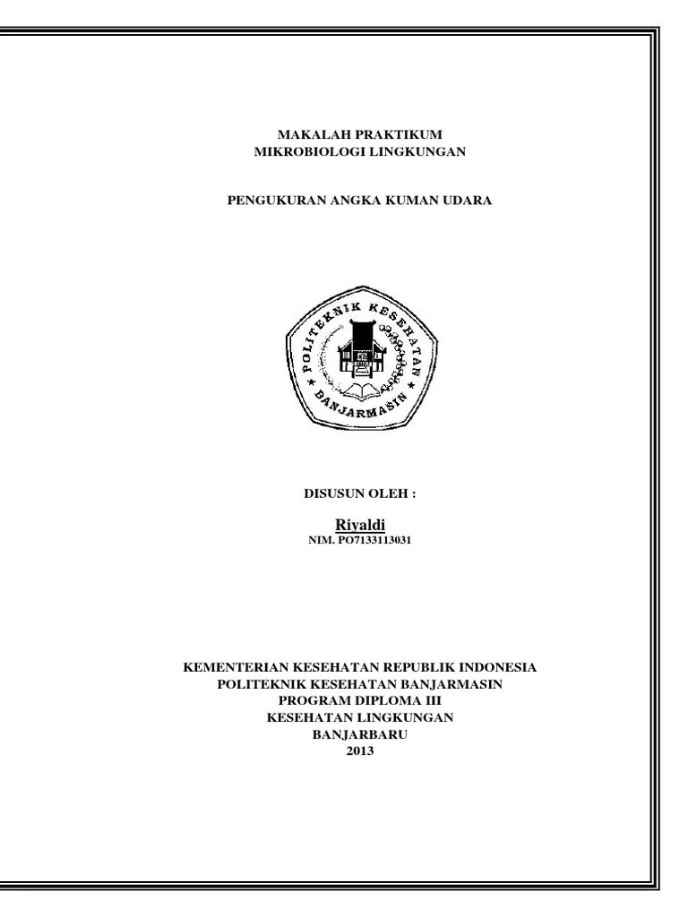 MAKALAH PRAKTIKUM MIKROBIOLOGI LINGKUNGAN