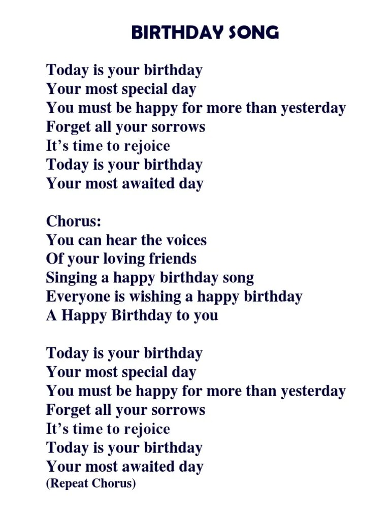 Birthday Song