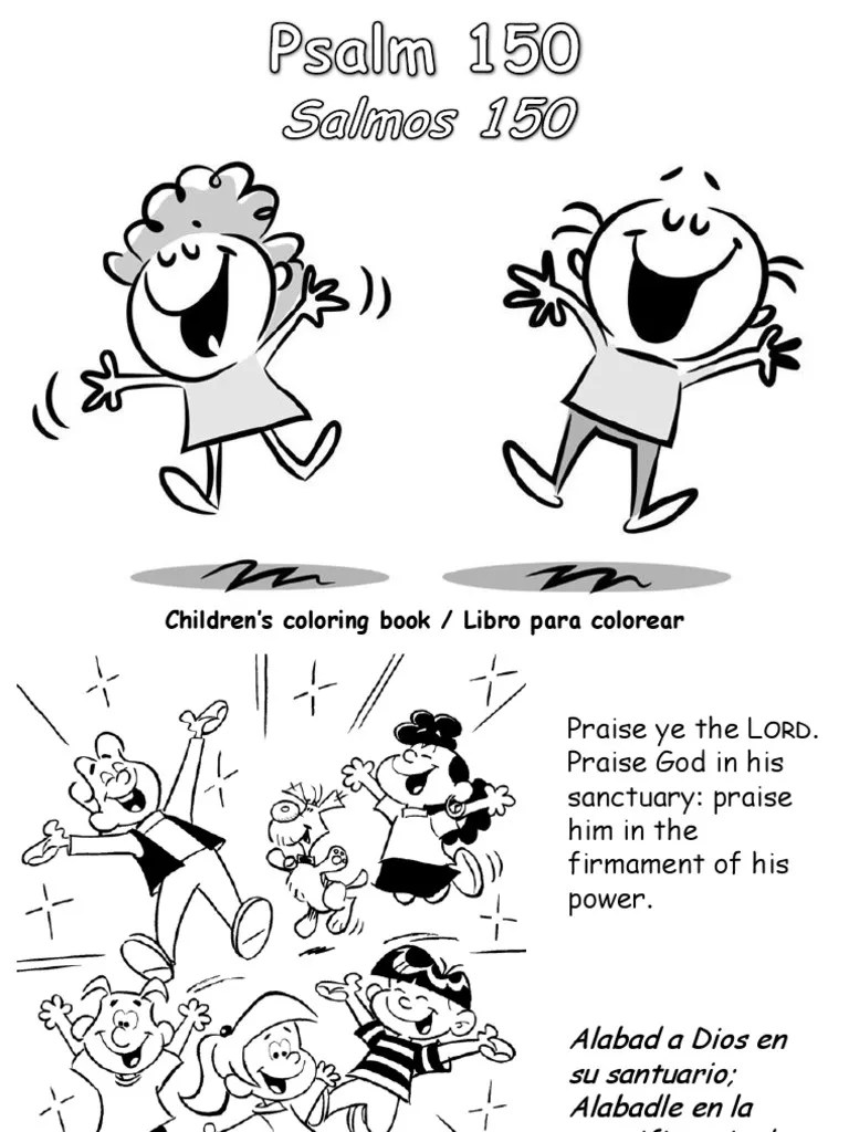Salmos 150 Libro Para Colorear Psalm 150 Coloring Book