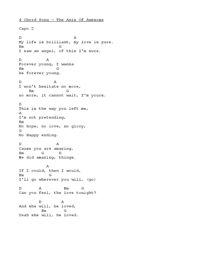 The Axis of Awesome 4 Chord Song Leisure