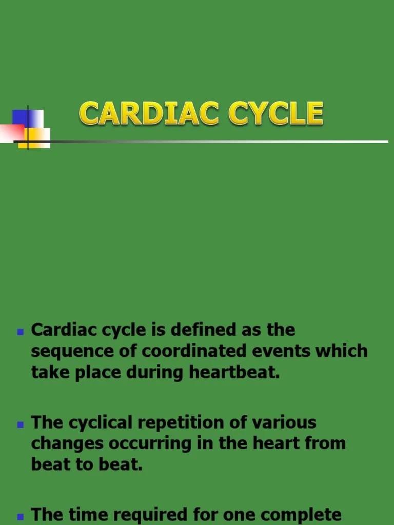 Cardiac Cycle Definition Examples and Forms