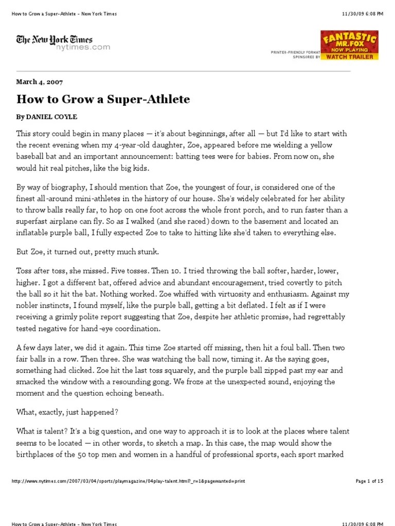 How to Grow a SuperAthlete New York Times Nerve Axon