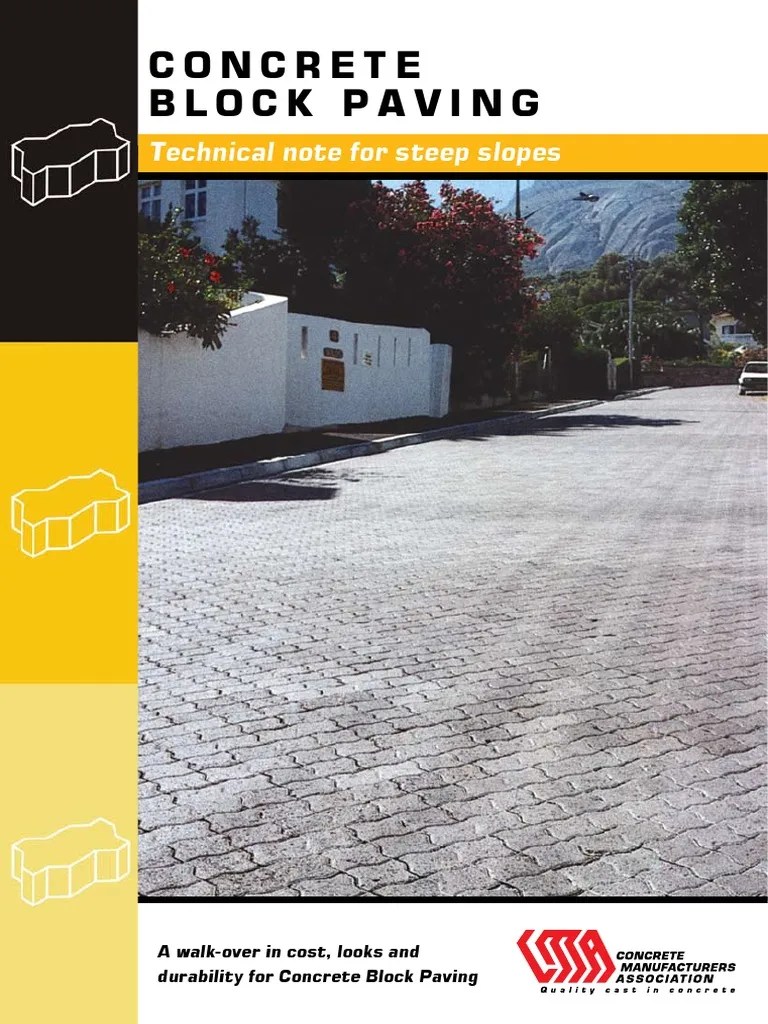 Concrete Block Paving Technical Note For Steep Slopes PDF