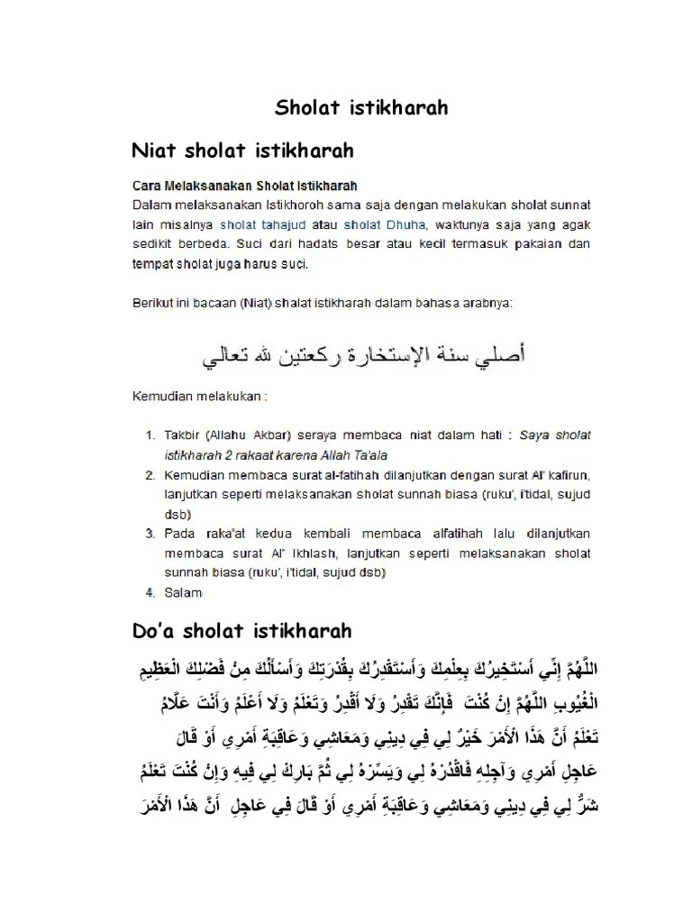 Sholat Istikharah | PDF