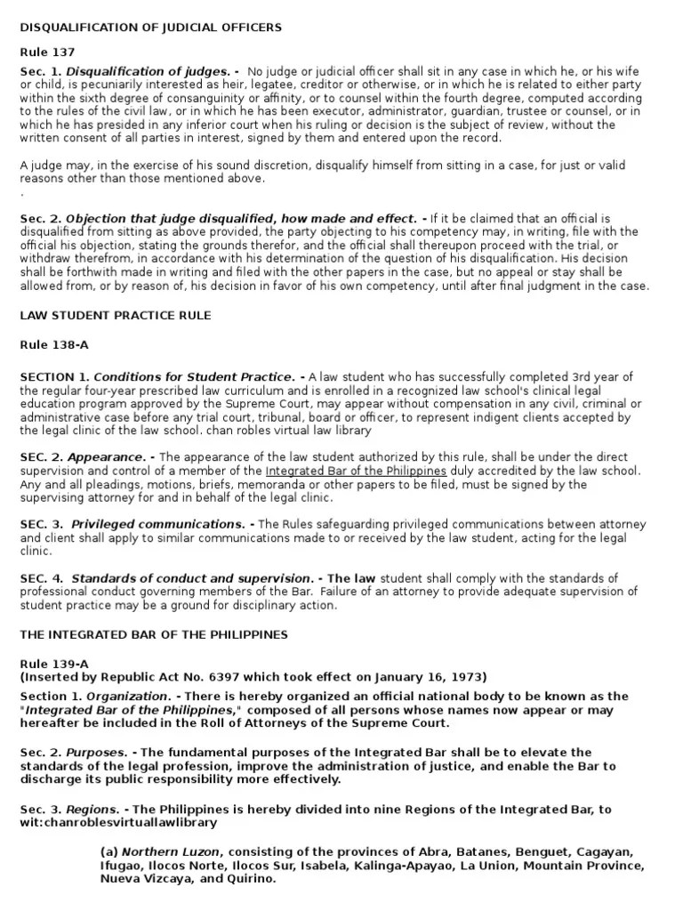 Revised Rules of Court Deposition (Law) Judge