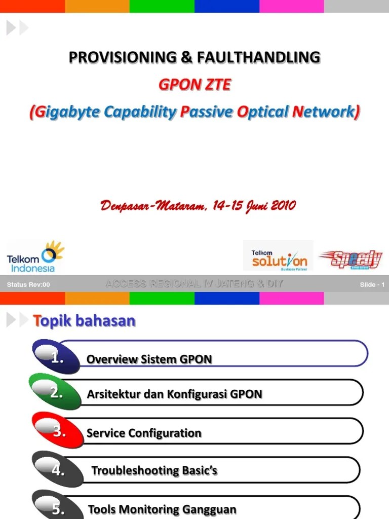 Provisioning &amp; Faulthandling Gpon | PDF