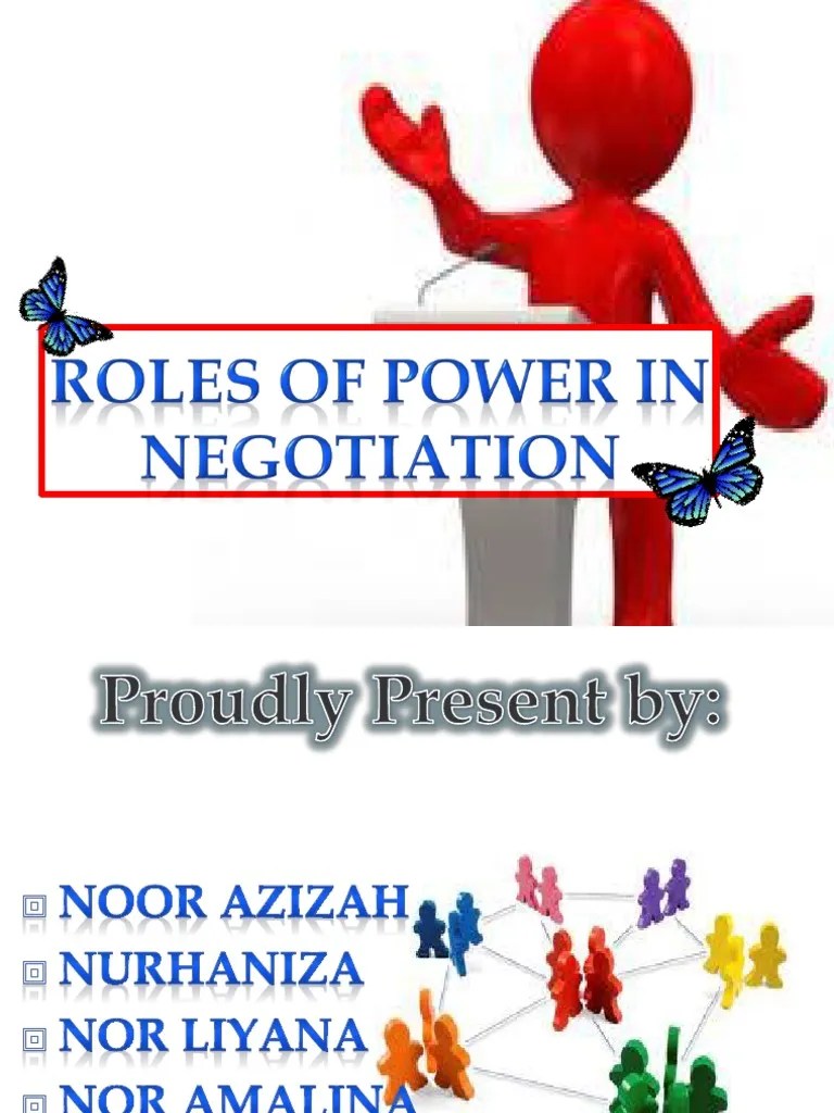 Roles of Power in Negotiation Negotiation Power (Social And Political)