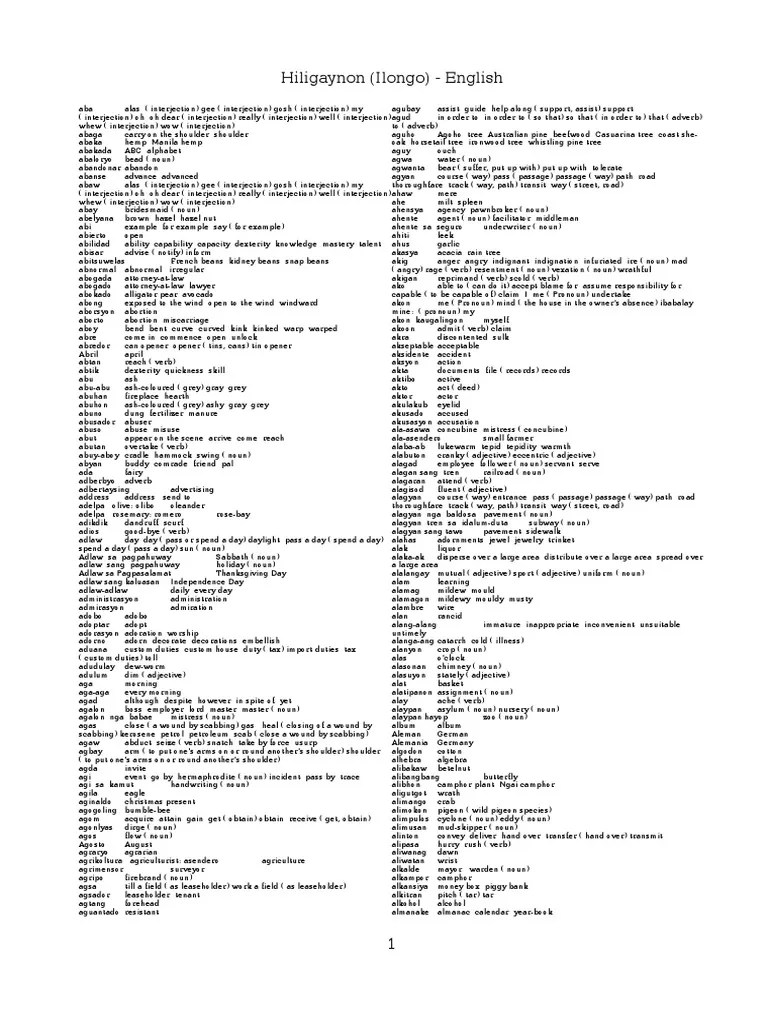 ILONGGO DICTIONARY PDF