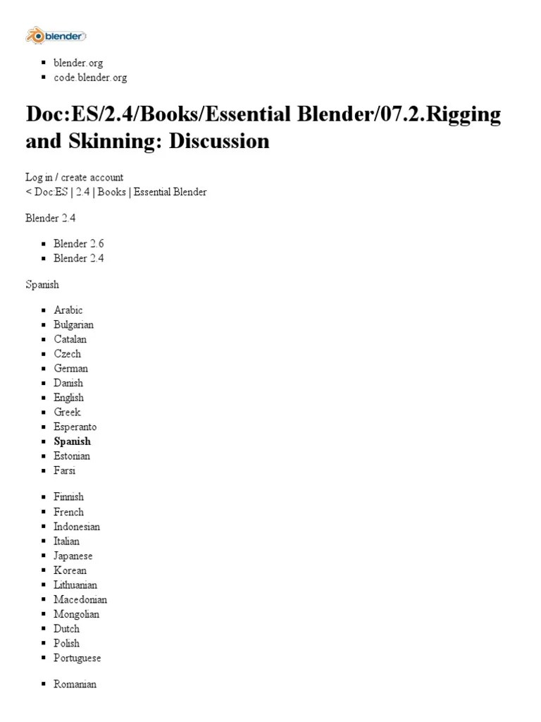 Rigging Blender Basics PDF PDF Ventana (informática) Rodilla