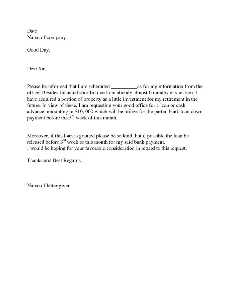 Sample Letter of Request 2 PDF