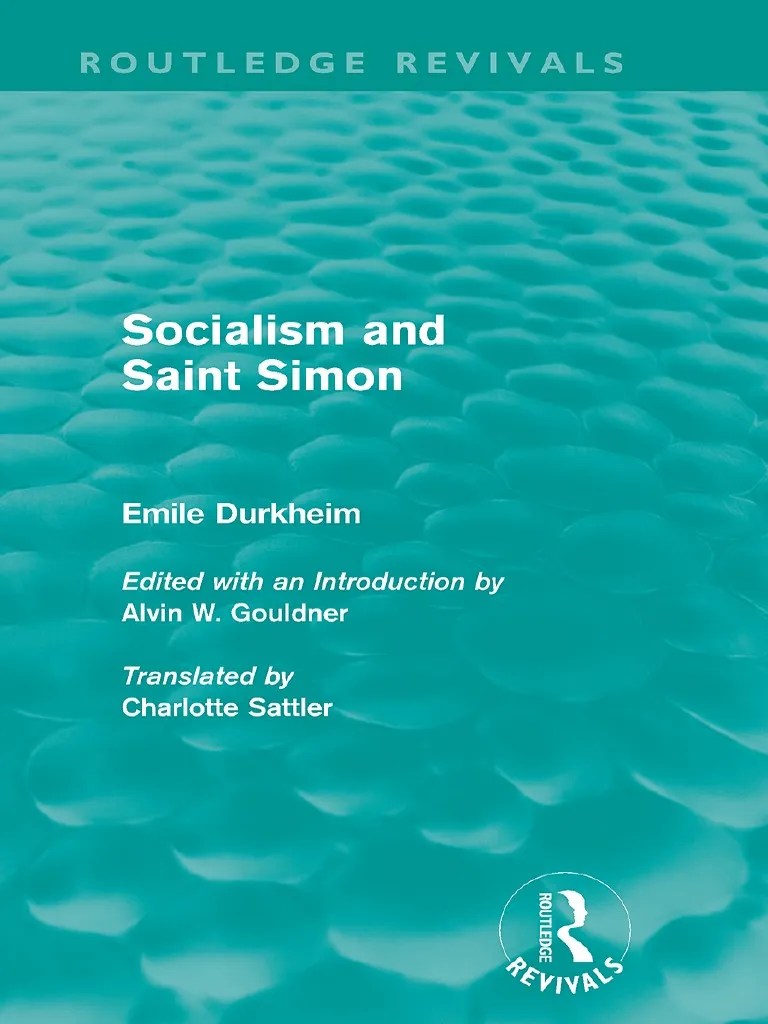 Sociology and Saint Simon by Émile Durkheim PDF Émile Durkheim