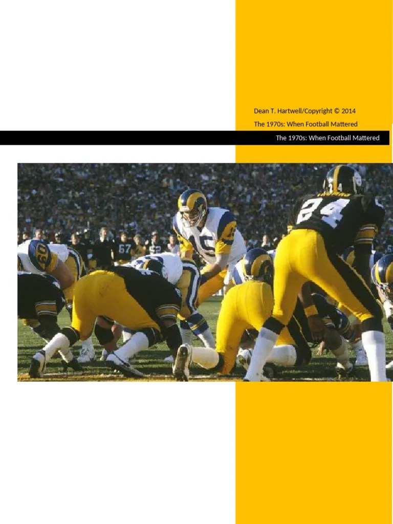 When Football Mattered the NFL in the 1970s Oakland Raiders