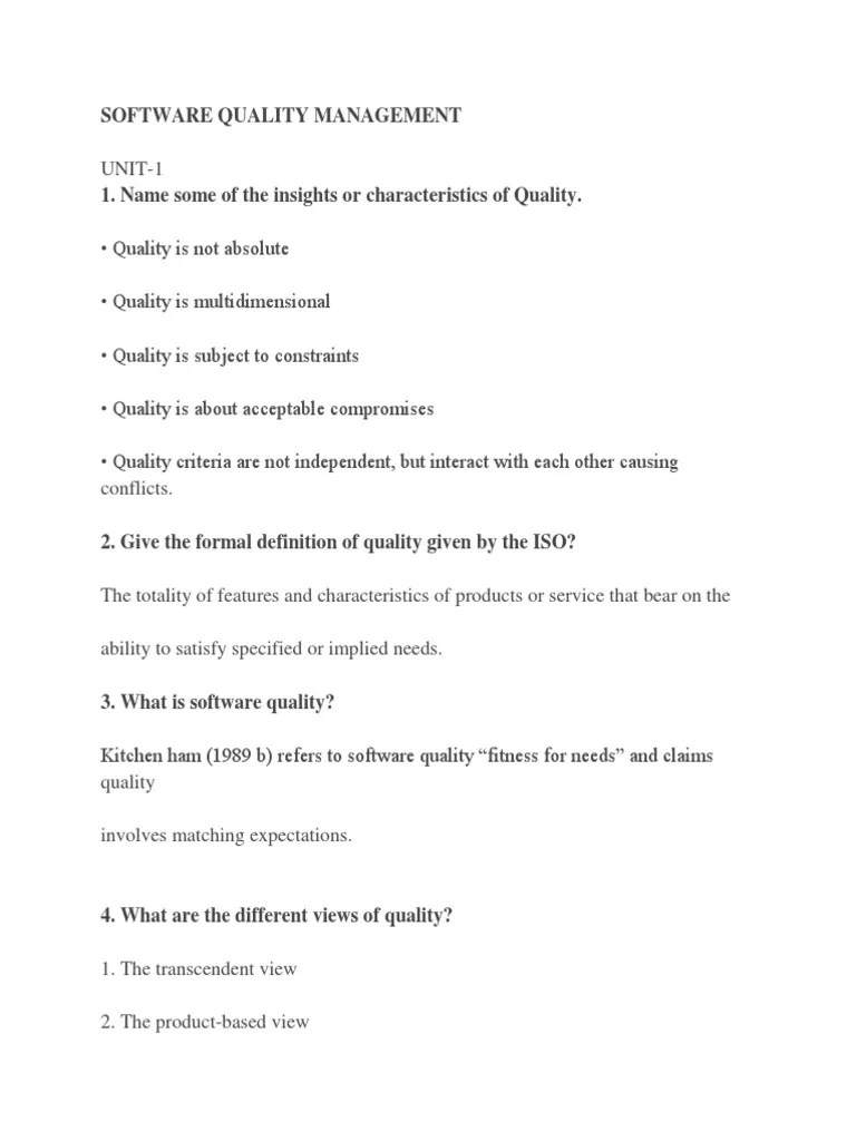 Software Quality Management PDF Software Quality Reliability