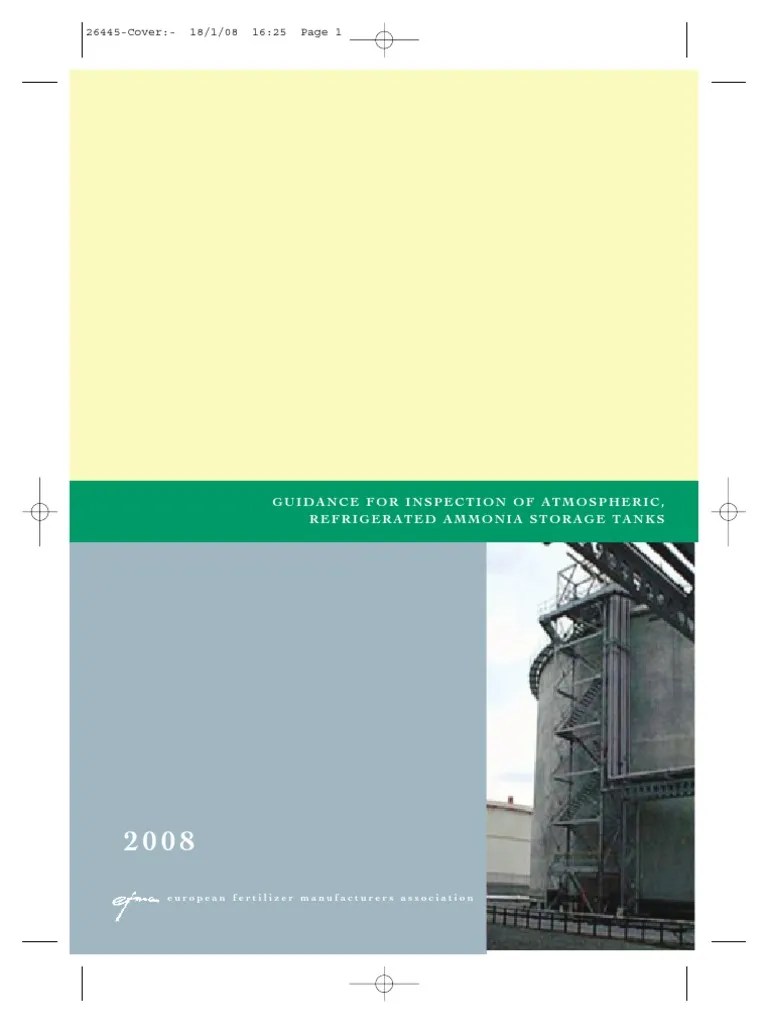 Ammonia Storage Guidance for Inspection of Atmospheric