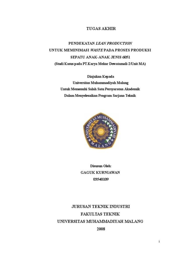 Contoh Skripsi Teknik Industri | Pdf
