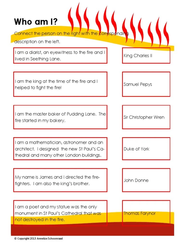 Great Fire of London Worksheets and Lap Book PDF