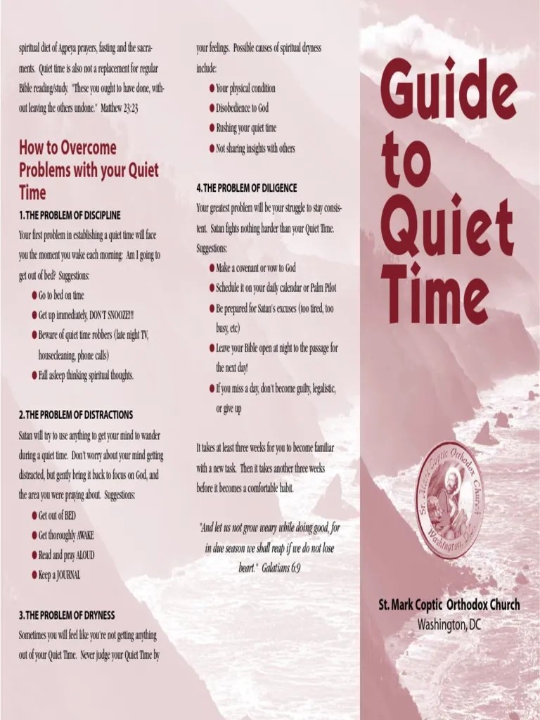 Guide to Quiet Time Prayer Religious Behaviour And Experience