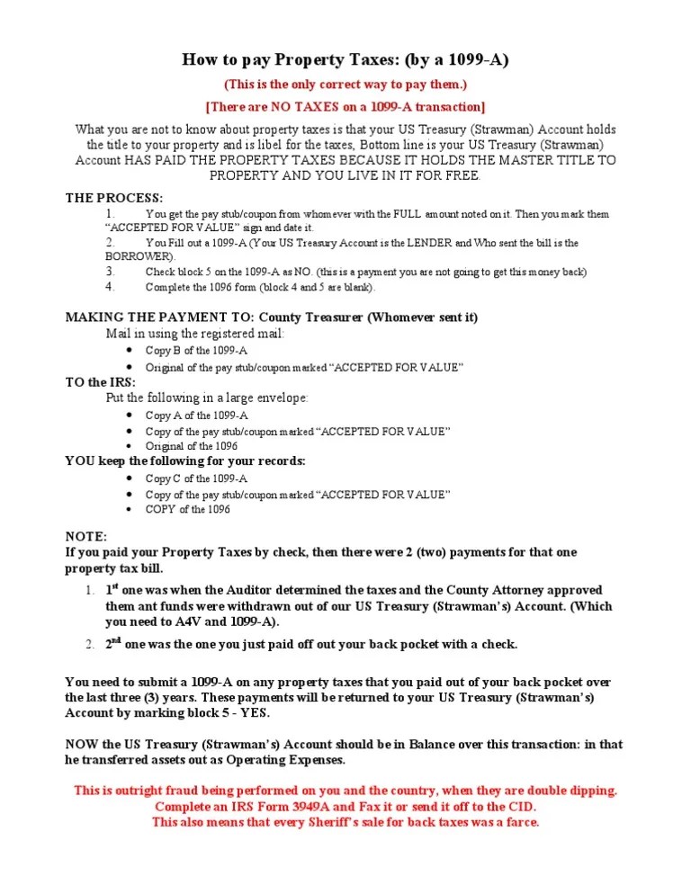 How To Pay Property Taxes PDF Payments Financial Transaction