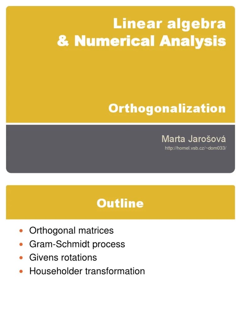 05_orthogonalization Functions And Mappings Matrix (Mathematics)