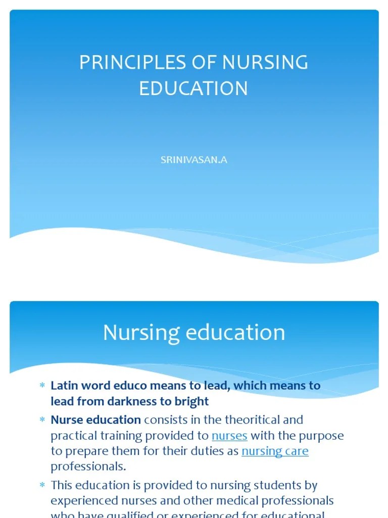 Principles of Nursing Education Learning Applied Psychology