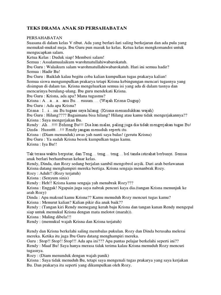 Naskah Drama 9 Orang Tentang Persahabatan Di Sekolah – Mudah