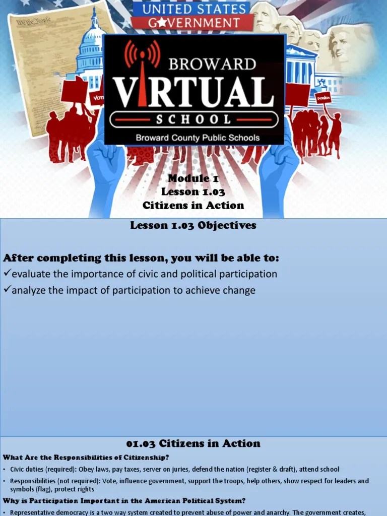 1 03 lesson cliff notes Citizenship Government