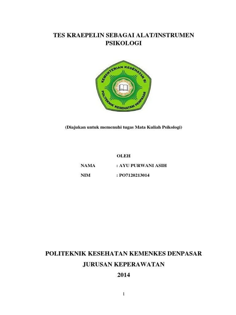 Tes Psikologi Kraepelin