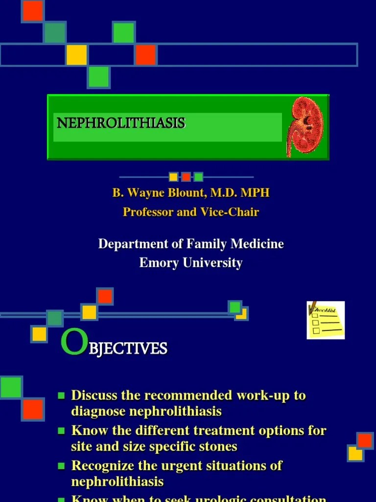 Nephrolithiasis Clinical Medicine Medical Specialties