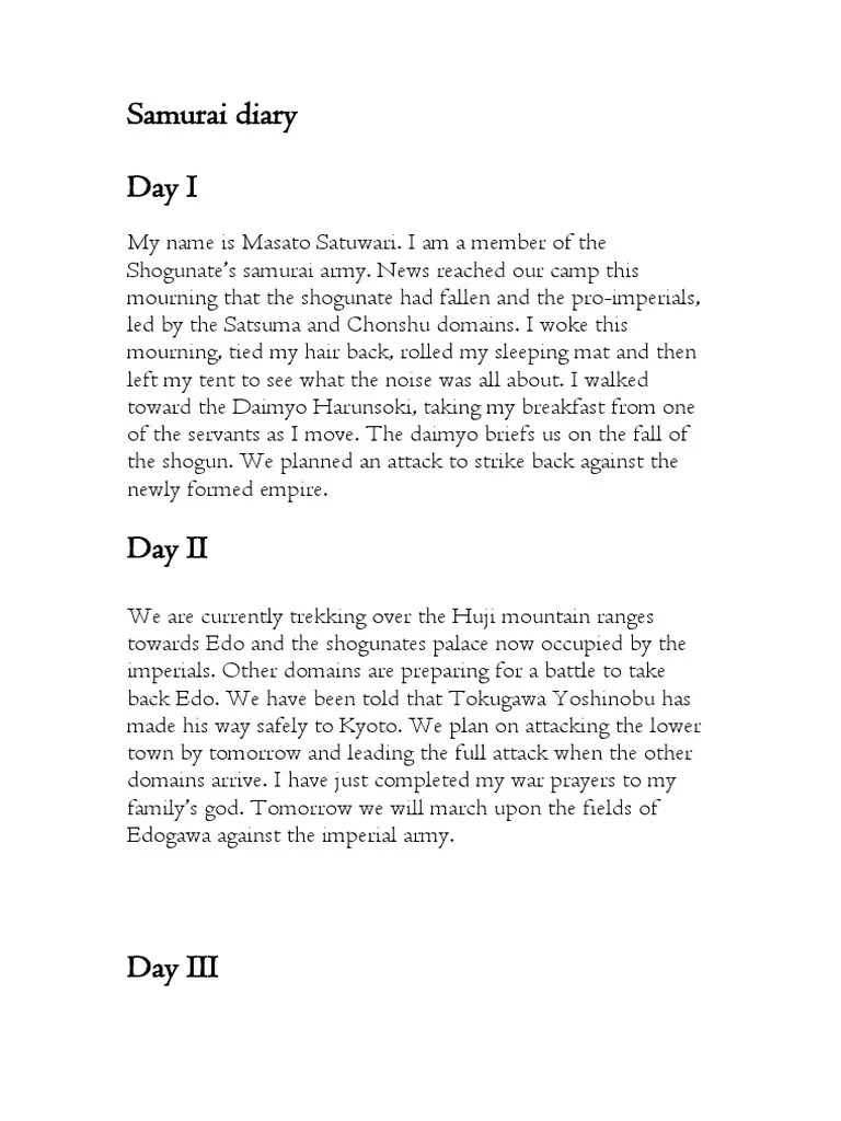 Samurai Diary PDF