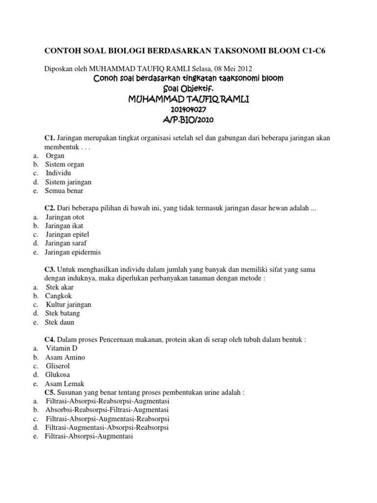 Kirim foto atau pdf soal nya, dan nantikan video pembahasanya segera! Contoh Soal C1 Sampai C6 Untuk Sd