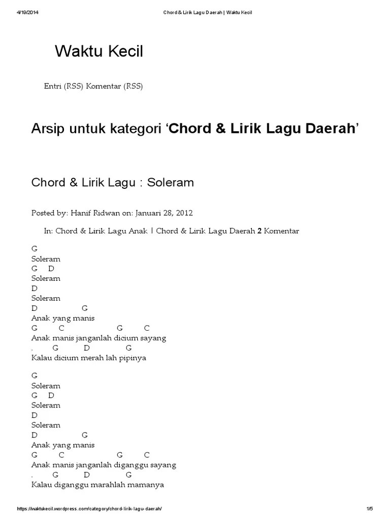 Lirik Lagu Daerah Ampar Ampar Pisang