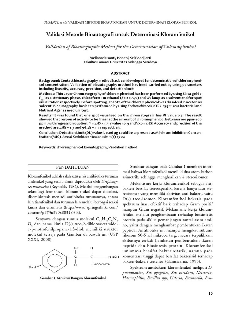 Jurnal Metode Analisis Kloramfenikol Salep