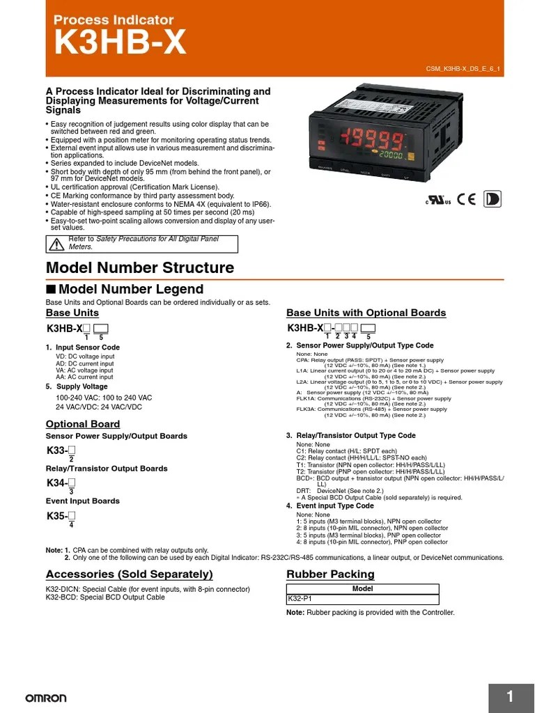 K3HBX Model Number Structure PDF Power Supply Hertz