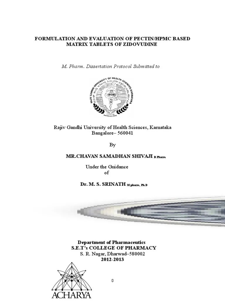 Formulation and Evaluation of Pectin/Hpmc Based Matrix Tablets of