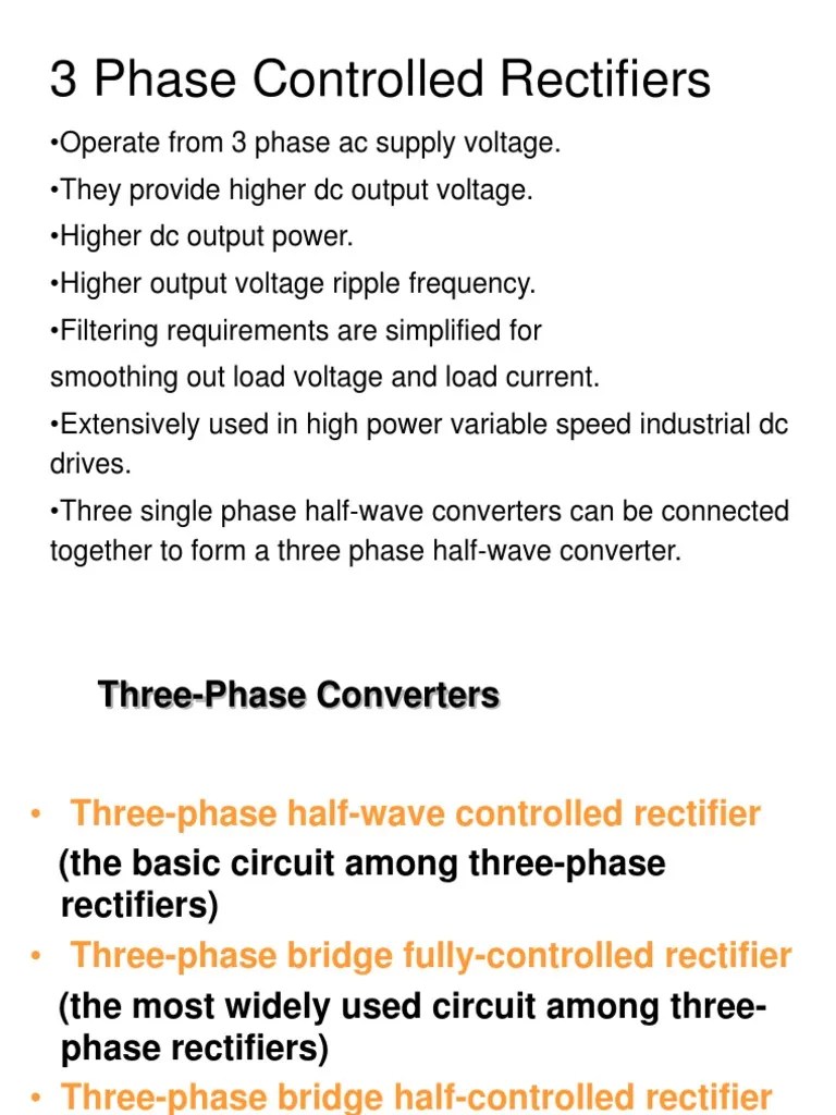 3Phase Half Wave Rectifier PDF Rectifier Root Mean Square