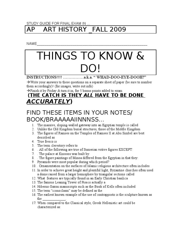 Study Guide_ap Art History
