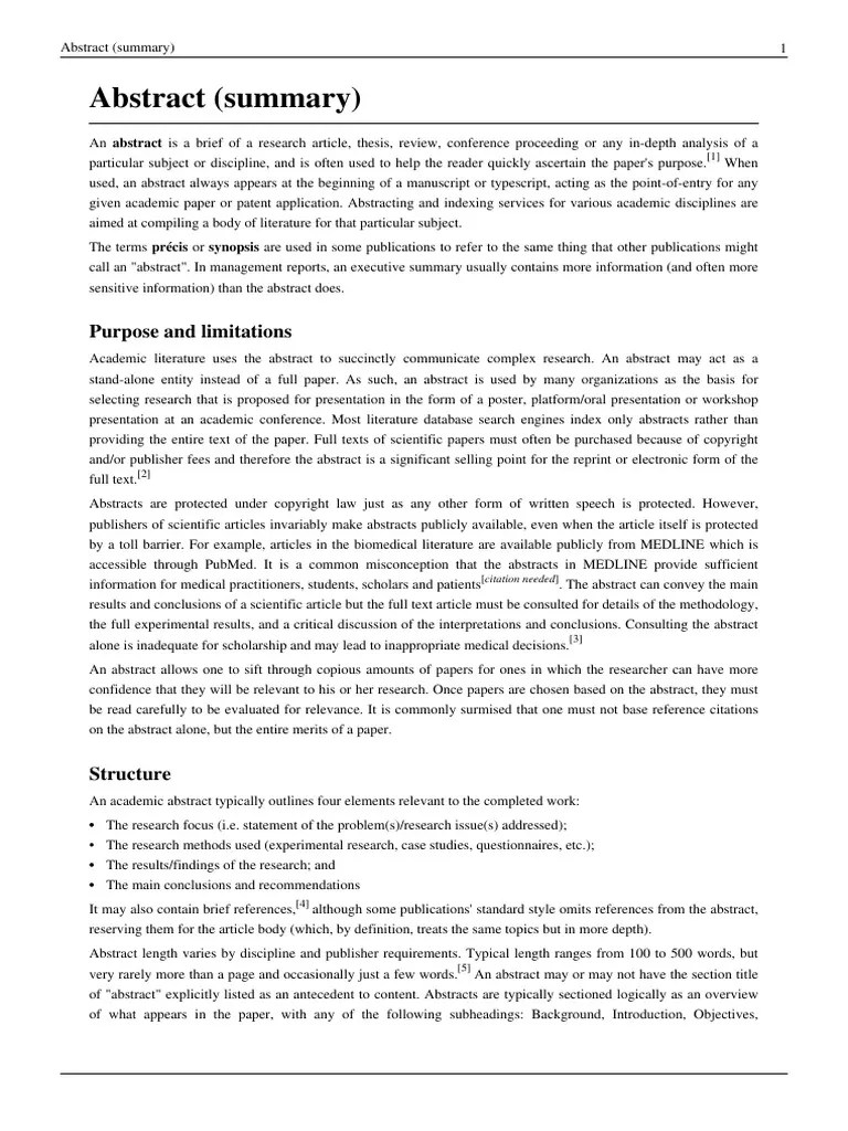Abstract (Summary) Abstract (Summary) Academic Publishing