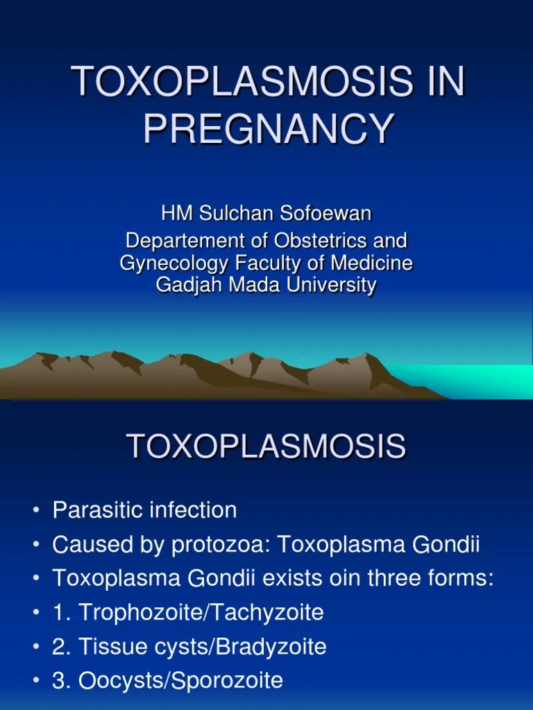 Toxoplasmosis in Pregnancy Epidemiology Earth & Life Sciences