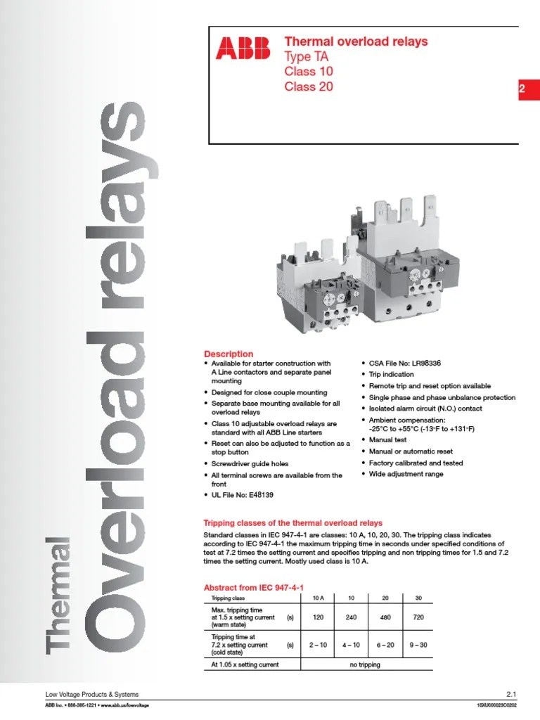 ABB Overload Relay Relay Fuse (Electrical)
