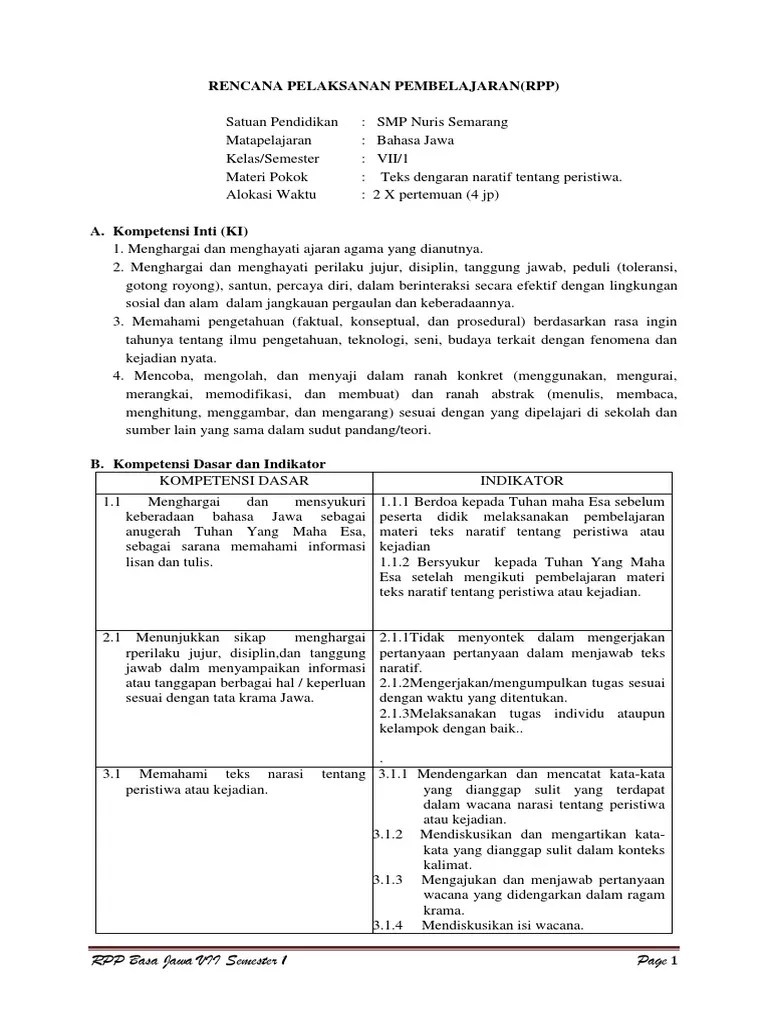 Rpp Bahasa Jawa Sma Kelas Xi Kurikulum 2013