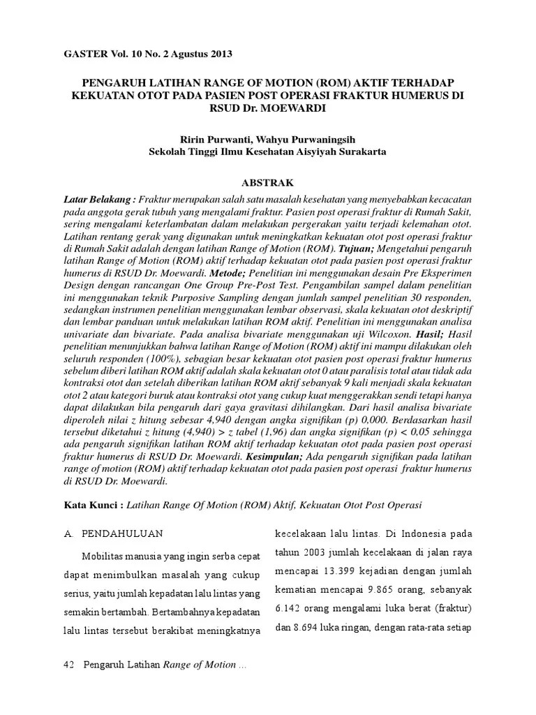 Fraktur Jurnal Sistem Integumen Keperawatan PDF