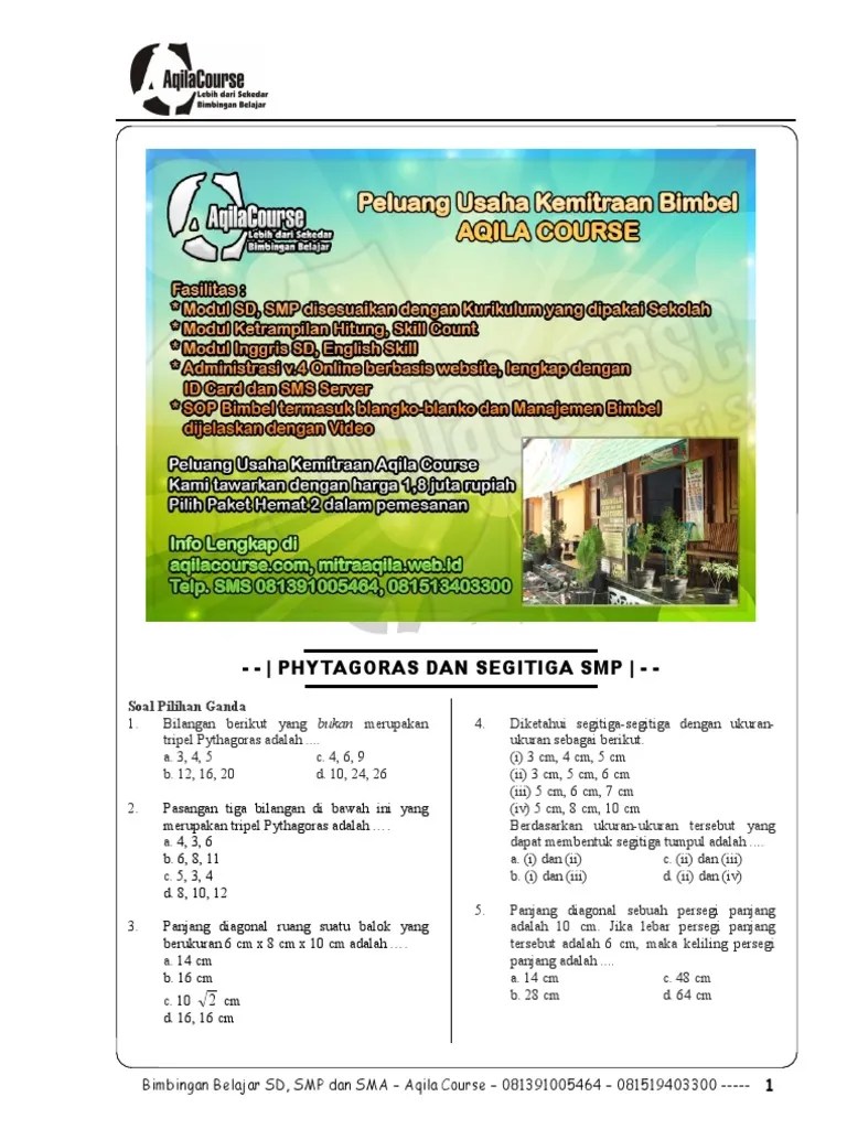 Berdasarkan Ukuran Tersebut Yang Dapat Membentuk Segitiga Tumpul Adalah