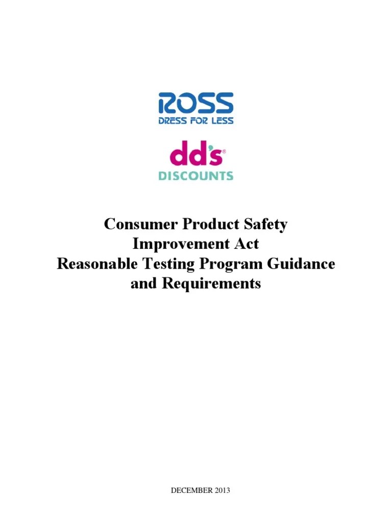CPSIA Reasonable Testing Program Guidance and Requirements PDF