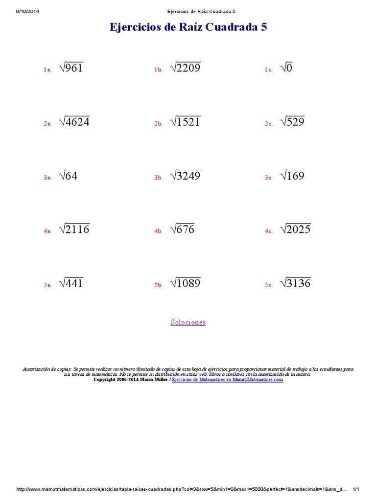 Ejercicios de Raíz Cuadrada 5.pdf