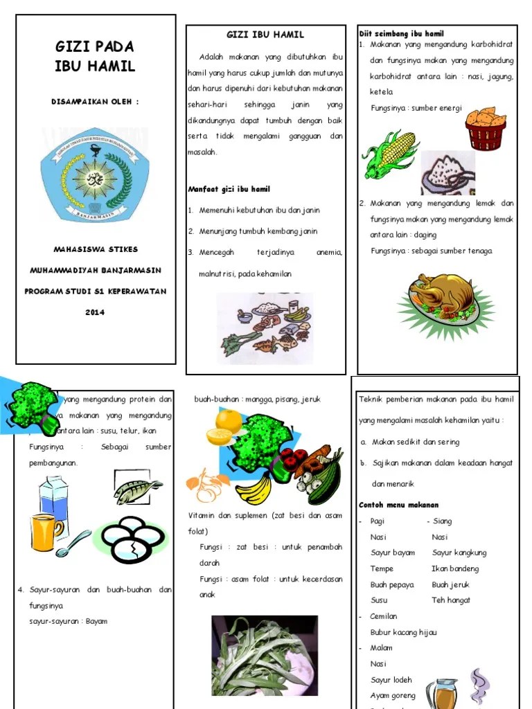 Leaflet Gizi Ibu Hamil