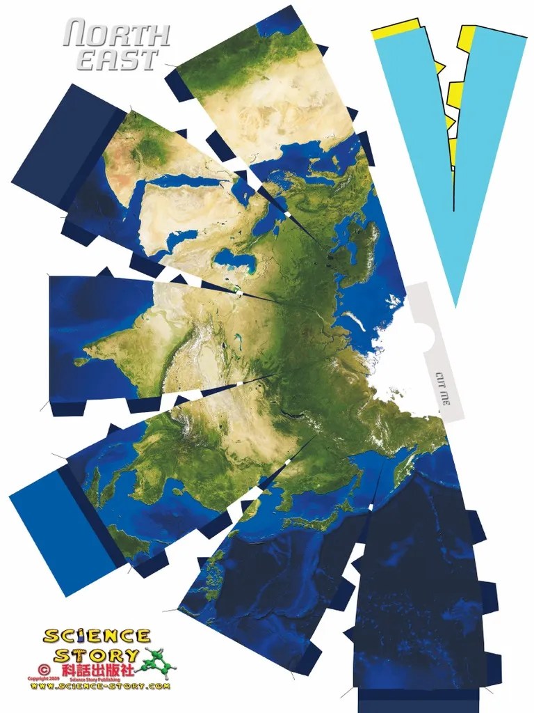 Earth Papercraft Model a4 Physical Models Scale Modeling