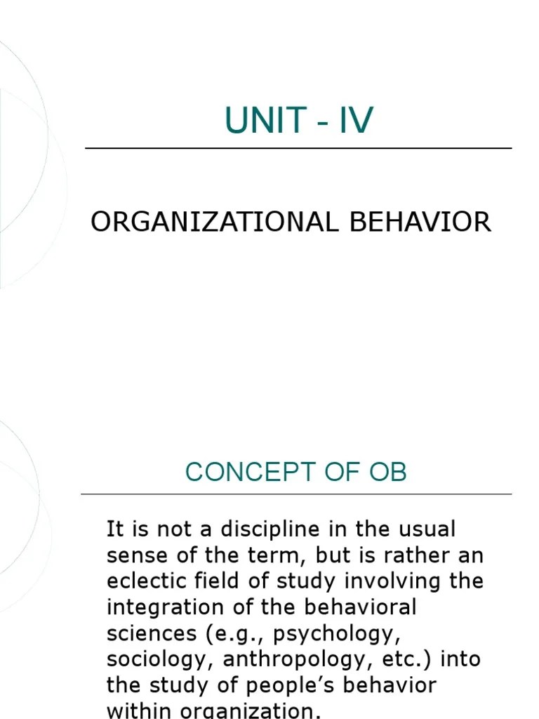 Organizational Behavior PDF Perception Attitude (Psychology)