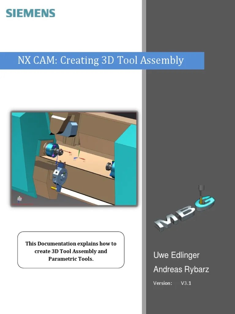 Creating 3D NX CAM Tool Assemblies V3.1.pdf 3 D Computer Graphics 2