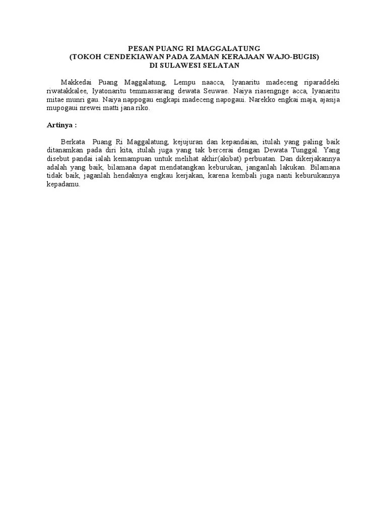 Menggali Nilai-Nilai Budaya Bugis-Makassar | PDF