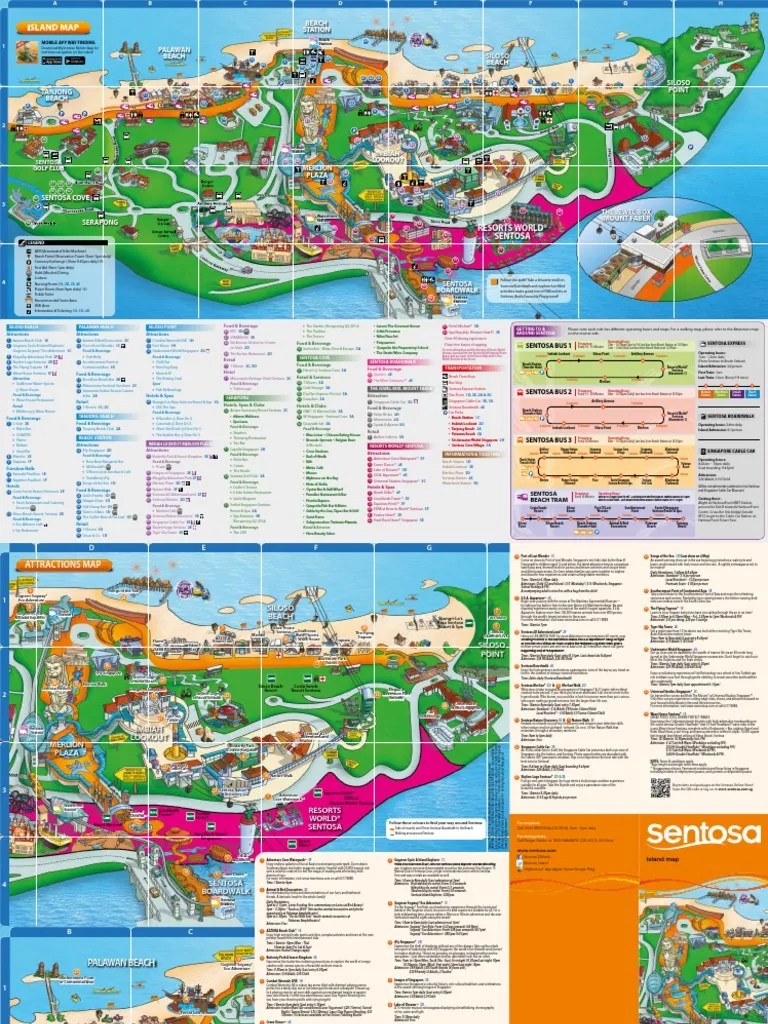 Sentosa Beach Zone Map Sentosa Island Map Apr 2014 PDF Leisure